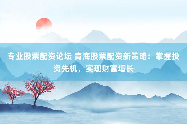 专业股票配资论坛 青海股票配资新策略：掌握投资先机，实现财富增长