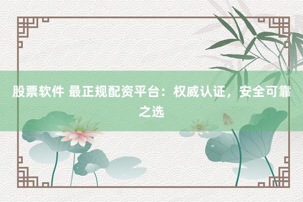 股票软件 最正规配资平台：权威认证，安全可靠之选