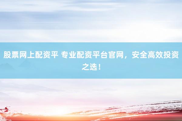 股票网上配资平 专业配资平台官网，安全高效投资之选！