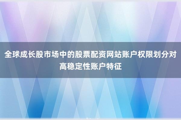 全球成长股市场中的股票配资网站账户权限划分对高稳定性账户特征